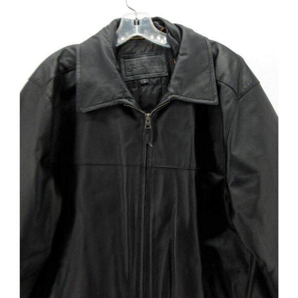 St Johns Bay Jacket Large Genuine Leather Bomber Insulated Heavy Duty* - Picture 2 of 12